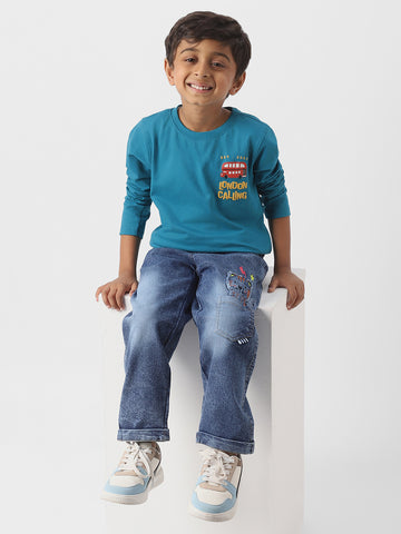 Boys Cotton Graphic Printed T-shirt